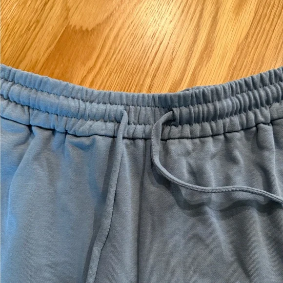 Blue cotton and polyester matching lounge set with adjustable tie: Womens L - Picture 11 of 12